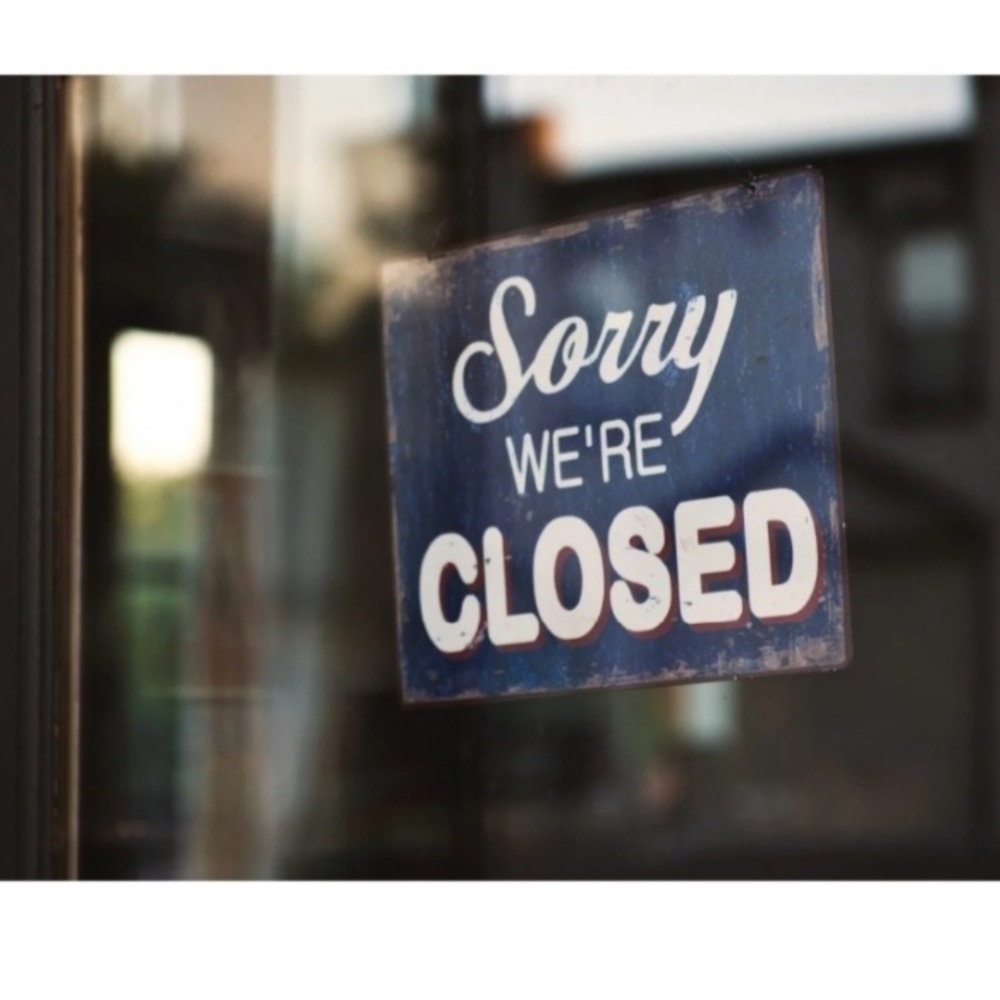 Closet closing at the end of the month
